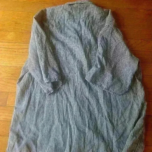 Saks Fifth Ave mens short sleeve blue green - Picture 2 of 4